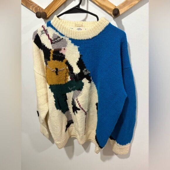 90s Wind River Mountain Climber Patterned Knitted Jumper - Picture 2 of 6
